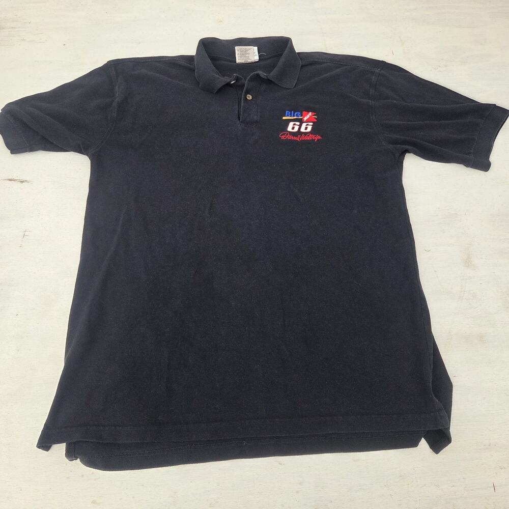 Vtg Darrell Waltrip Big K-Mart Polo Shirt #66 Mens XL Black NASCAR READ